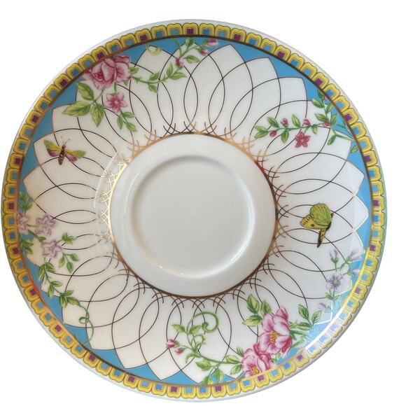 Grace Teaware Fine Porcelain Floral Espresso Cups & Saucers Gift Box Set New - Picture 4 of 10